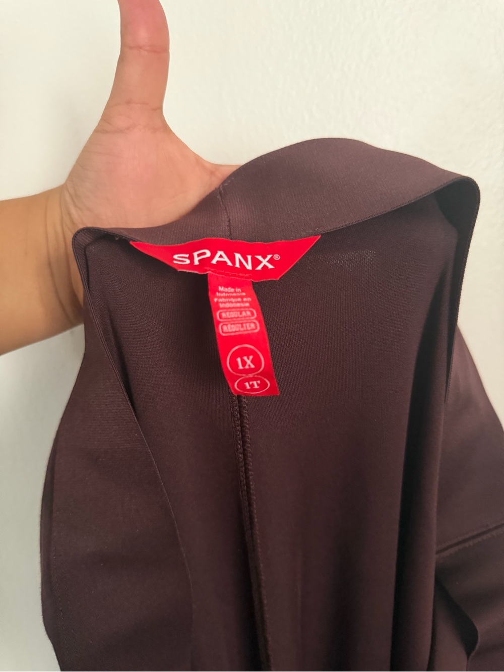 Spanx Set Two Piece Truffle Brown Air Essential Smooth Lisse Wide Leg Boxy Tee - Picture 7 of 9